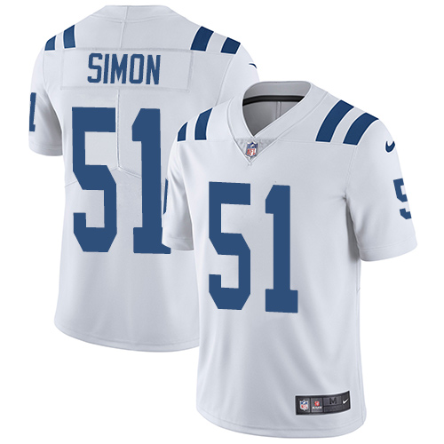 Nike Colts #51 John Simon White Men's Stitched NFL Vapor Untouchable Limited Jersey